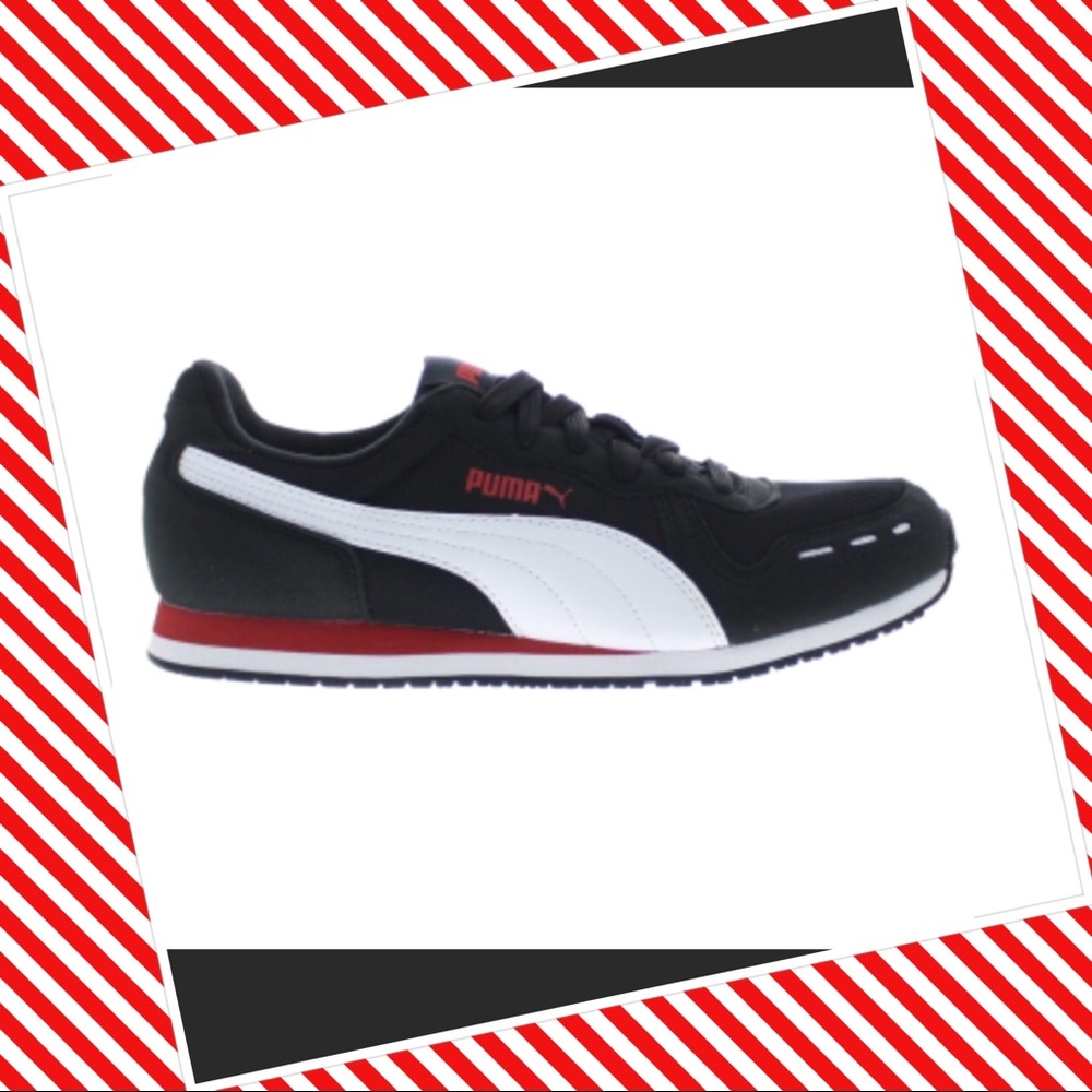 Puma Cabana Racer Mesh in Black & Red